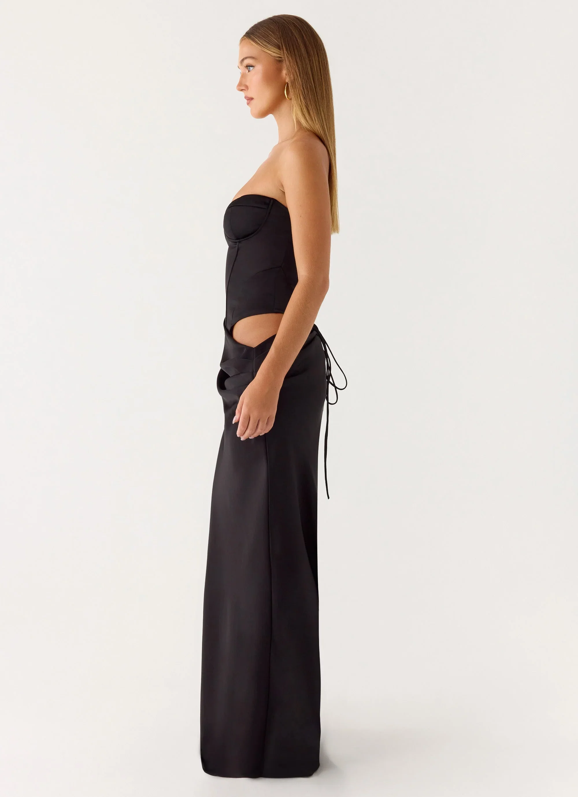 Emory Corset Maxi Dress - Black