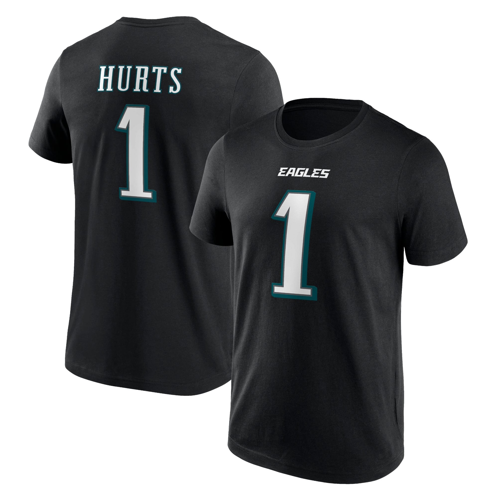 Jalen Hurts #1 Philadelphia Eagles Player NFL T-Shirt Black