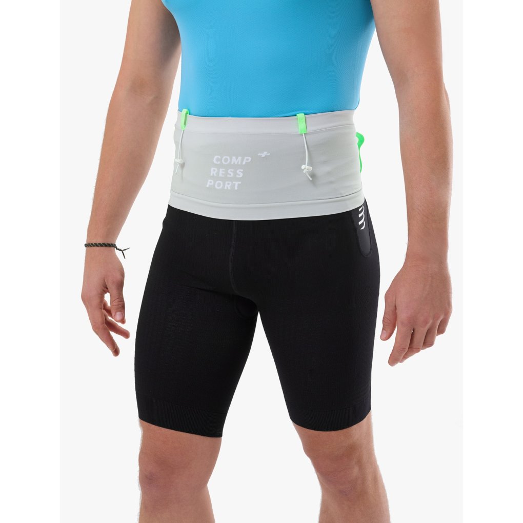 Compressport Free Belt Pro - gray violet/neon green