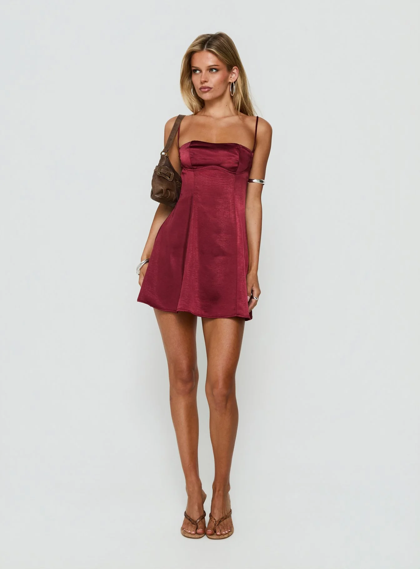 Easy To Love Mini Dress Burgundy