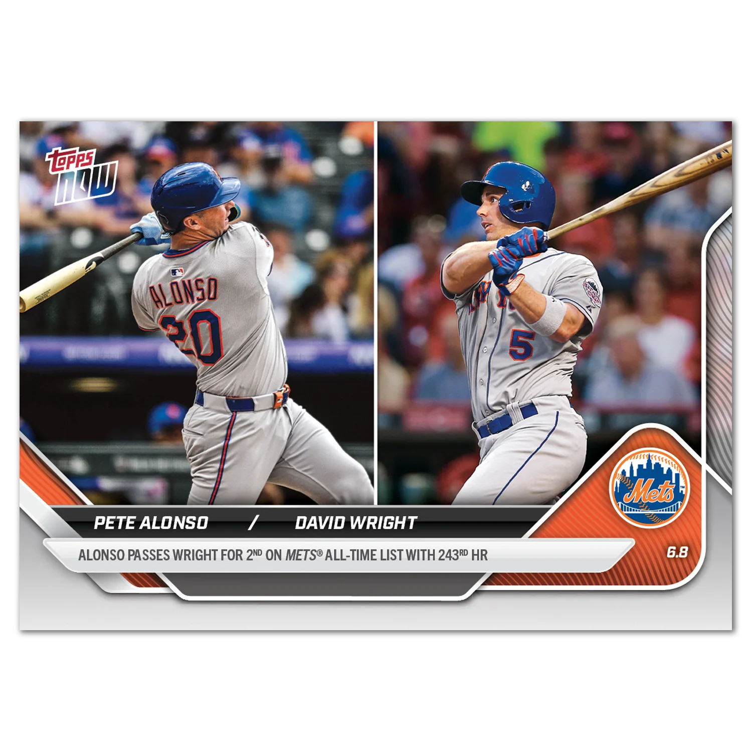 Pete Alonso / David Wright - 2025 MLB Topps NOW® - Card 272