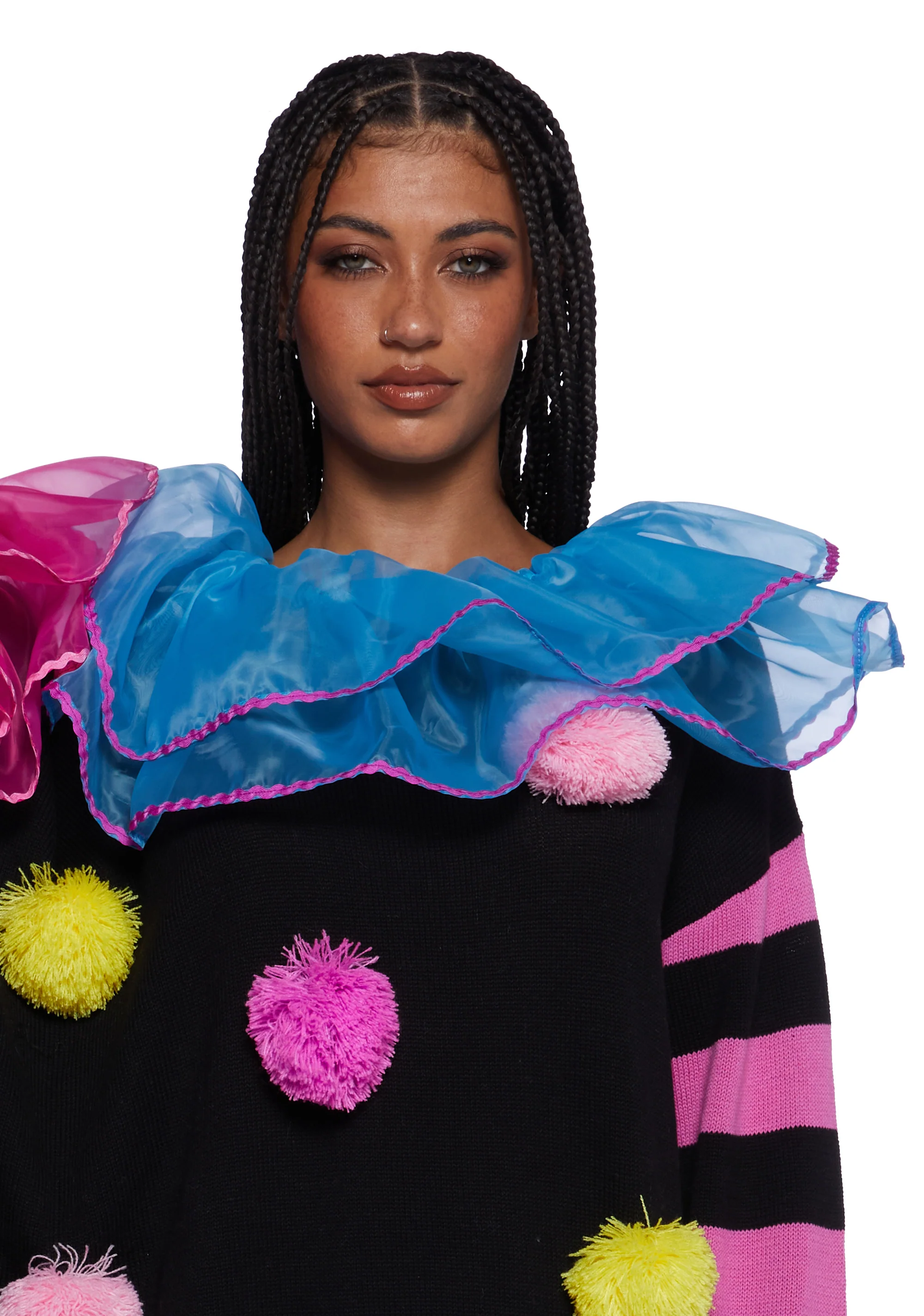 Clown Trouble Knit Sweater Set - Multi
