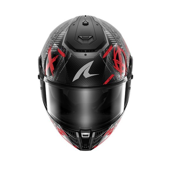 Shark SPARTAN RS CARBON SHIEVER Full Face Helmet - Gray / RedRef: SH1878