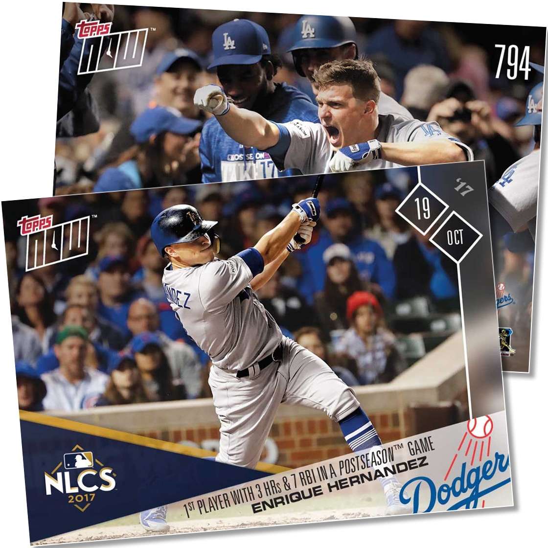 Enrique Hernandez - 10/19/2017 TOPPS NOW® CARD 794 - Print Run: 3071