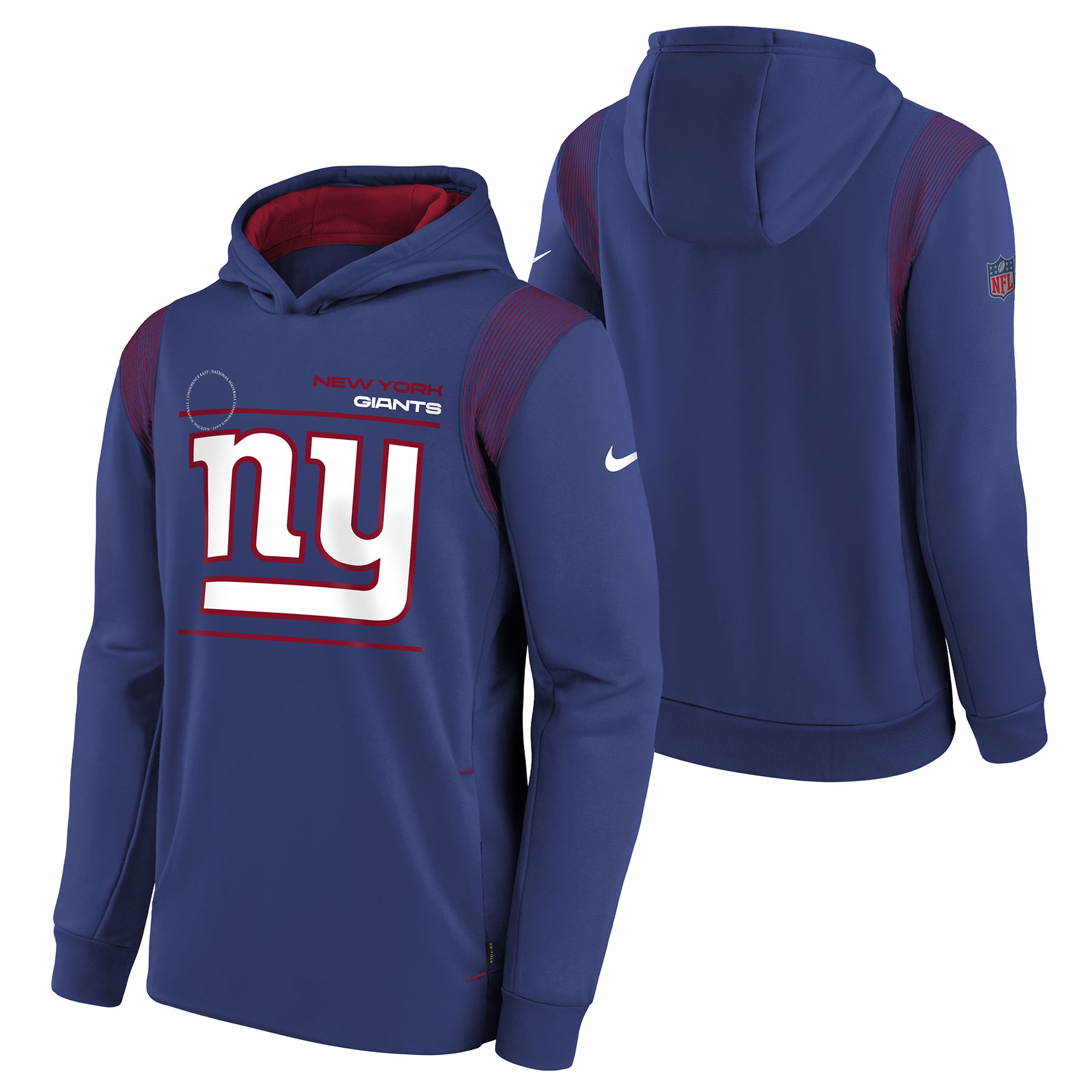New York Giants 2021 NFL Sideline Nike Therma Hoodie (YOUTH)