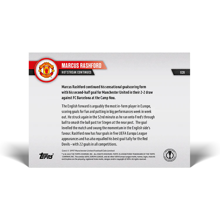 Topps UK - Hot streak continues - EL TOPPS NOW® Card #28
