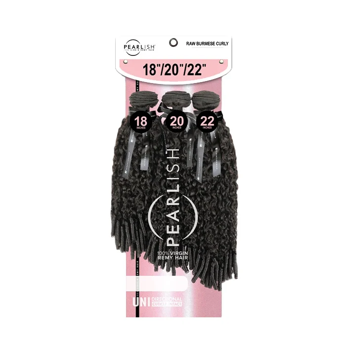 Sensationnel Pearlish 100% Virgin Remy Human Hair Weaving - PEARLISH MULTI PACK RAW BURMESE CURL 14