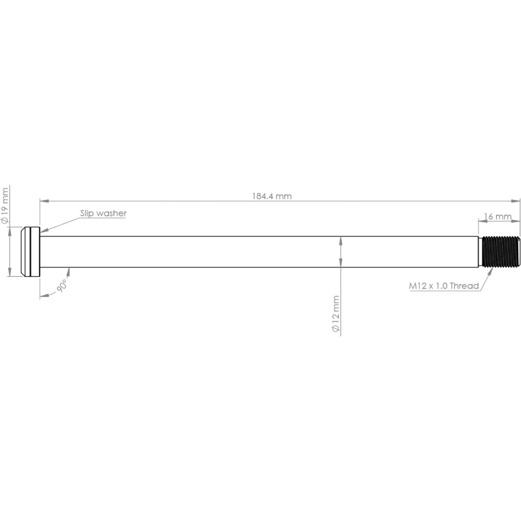 Burgtec Rear Thru Axle - rear | 12x148mm Boost | 184.5mm | for Trek - burgtec black