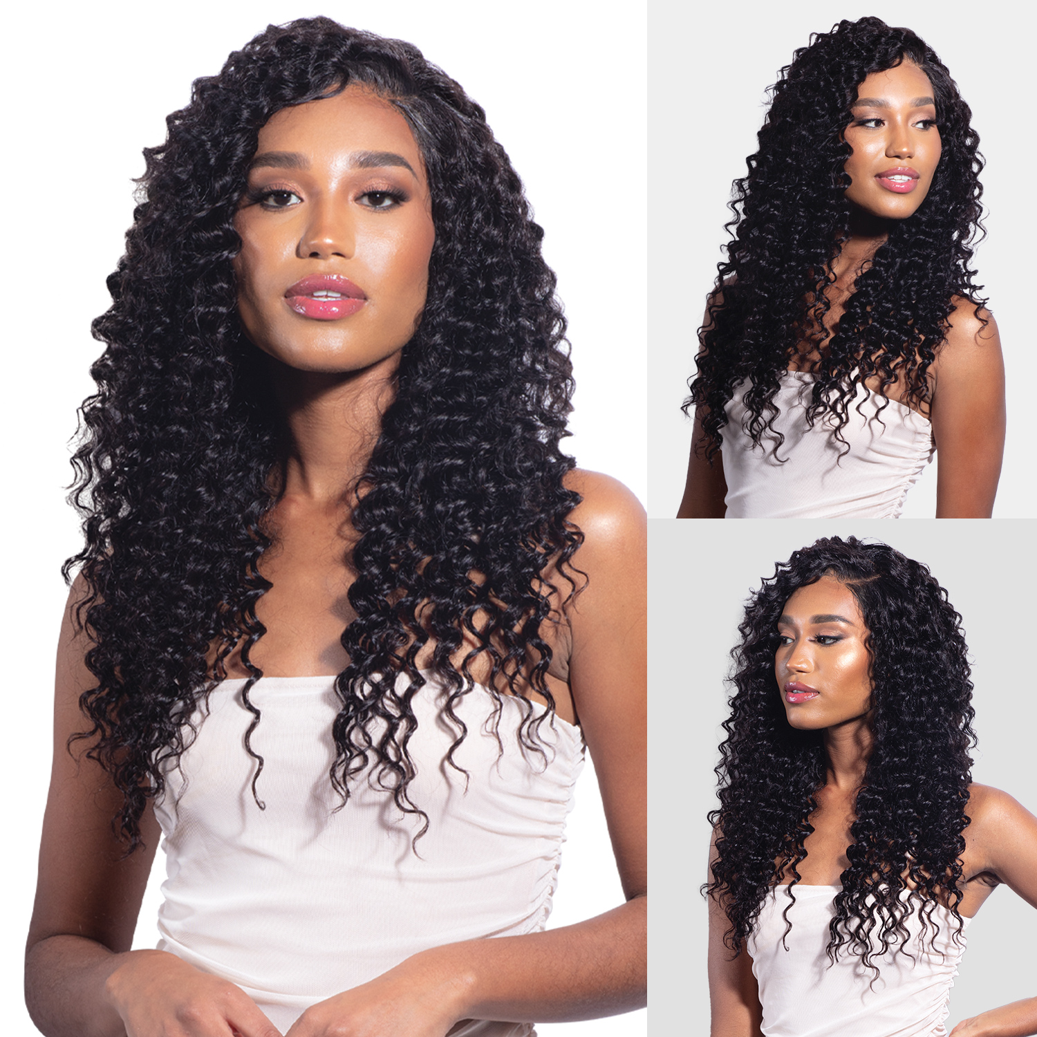 Shake-N-Go Virgin Remy Hair Glossy HD Lace Closure 4X4 Deep Wave 12