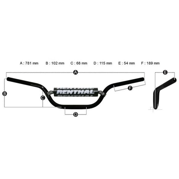 Guidon Renthal FATBAR 745 ENDURO Universel - GrisRef : RT0103 / 1081442001