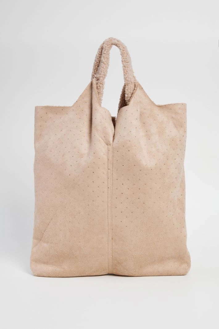Coated shopping bag - BEIGE