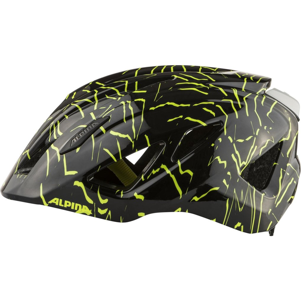 Alpina Pico Kids Bike Helmet - black-neon yellow gloss