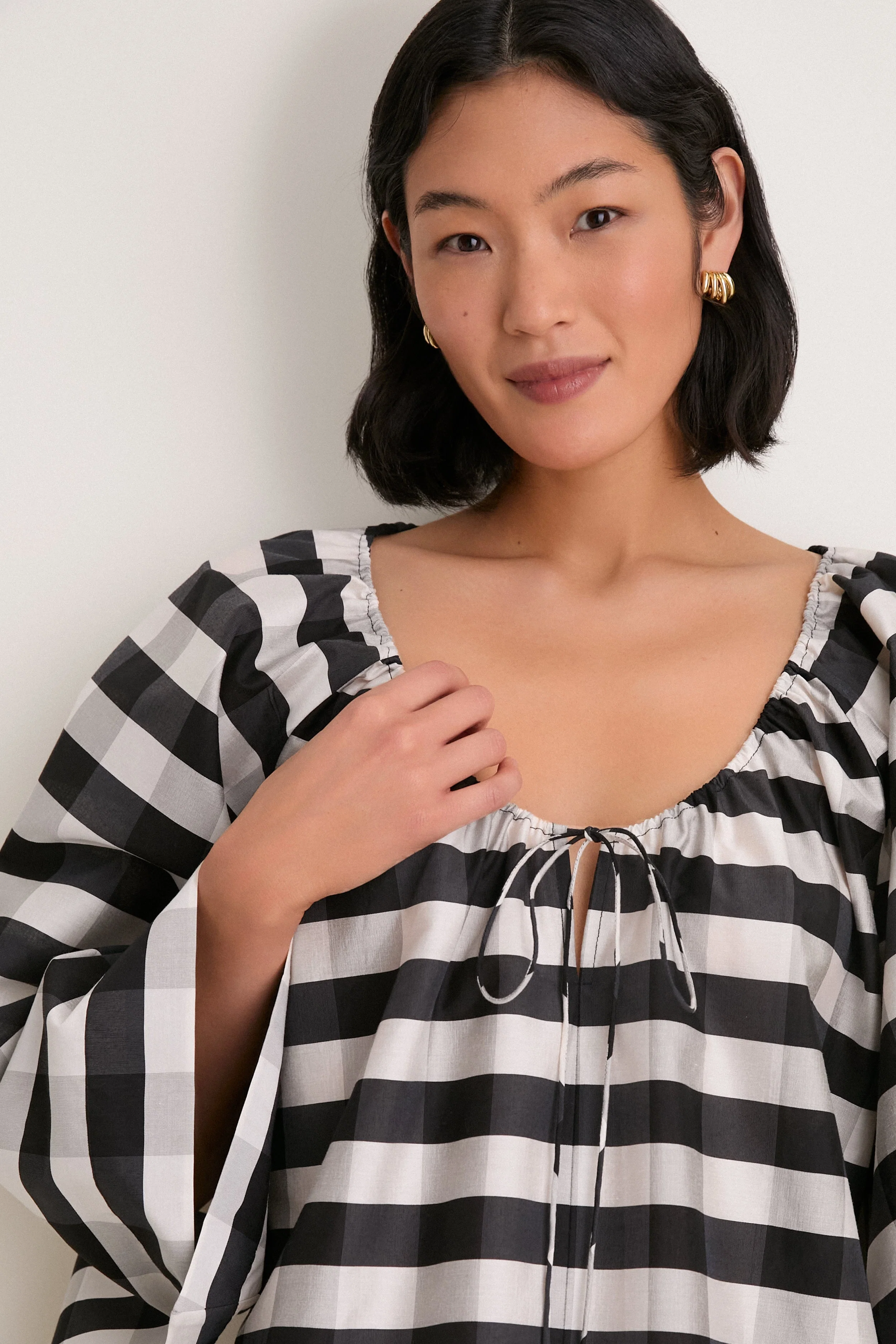Midnight Check Claudine Mini Dress