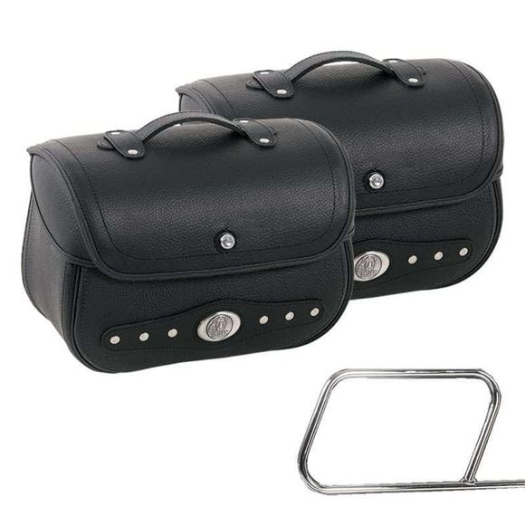 Hepco & Becker Saddlebags Complete Nevada kit for tubular carriers - black UniversalRef: Hbe05521A / 620400