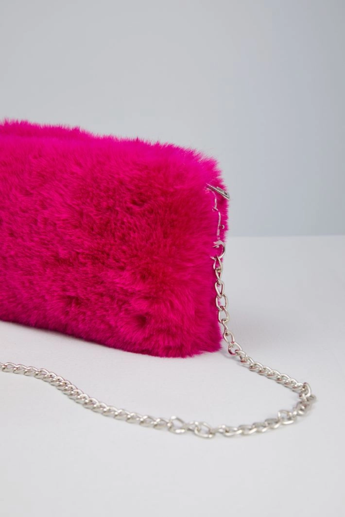 Bag in soft and warm fabric - FUCSHIA SILVER