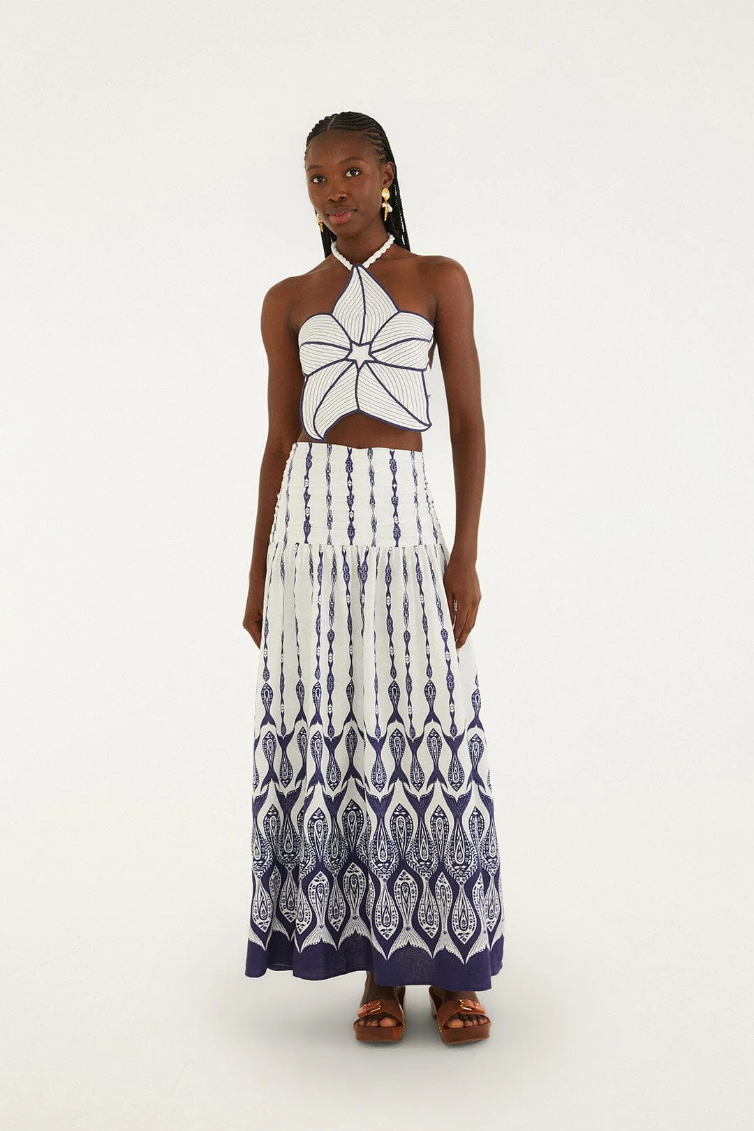 Off-White Fishes Flow Maxi Skirt