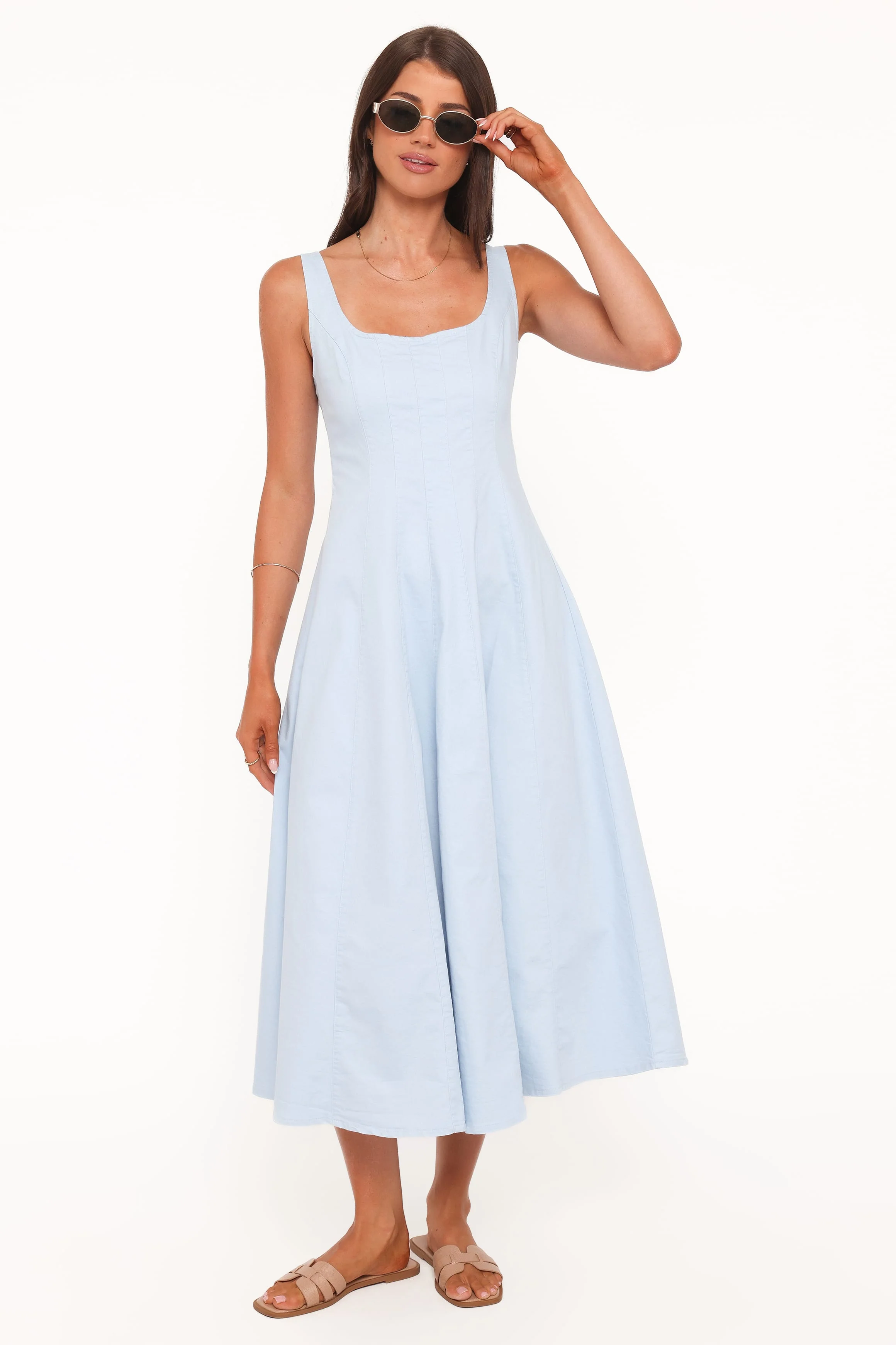 Una Midi Dress - Blue