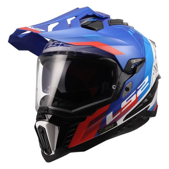 Casque intégral LS2 MX701 EXPLORER HEXA - Blanc / RougeRef : LS1291