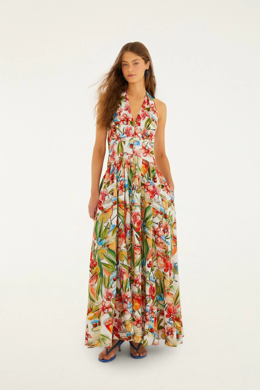 Off-White Cocktail Maxi Dress