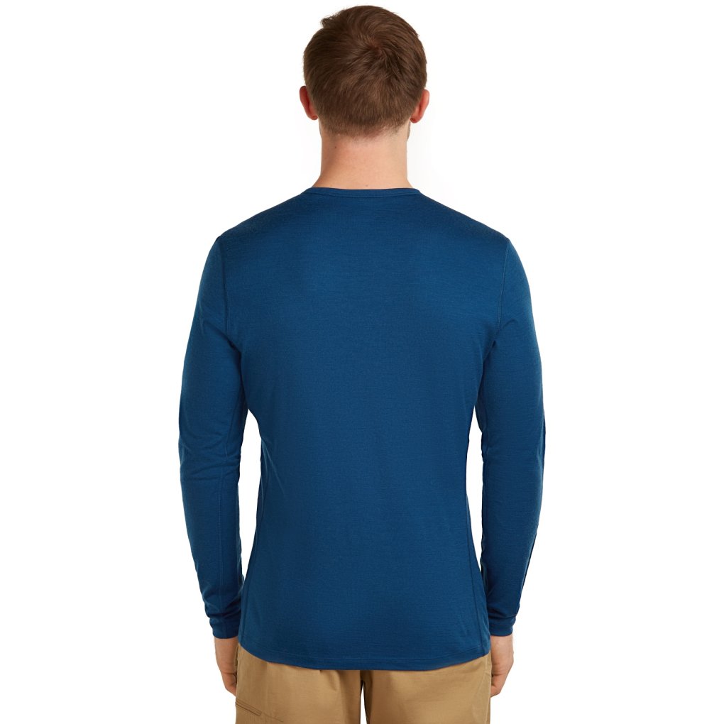 Icebreaker Merino 200 Oasis Long Sleeve Crewe Icebreaker Thermal Top Men - Atlantis