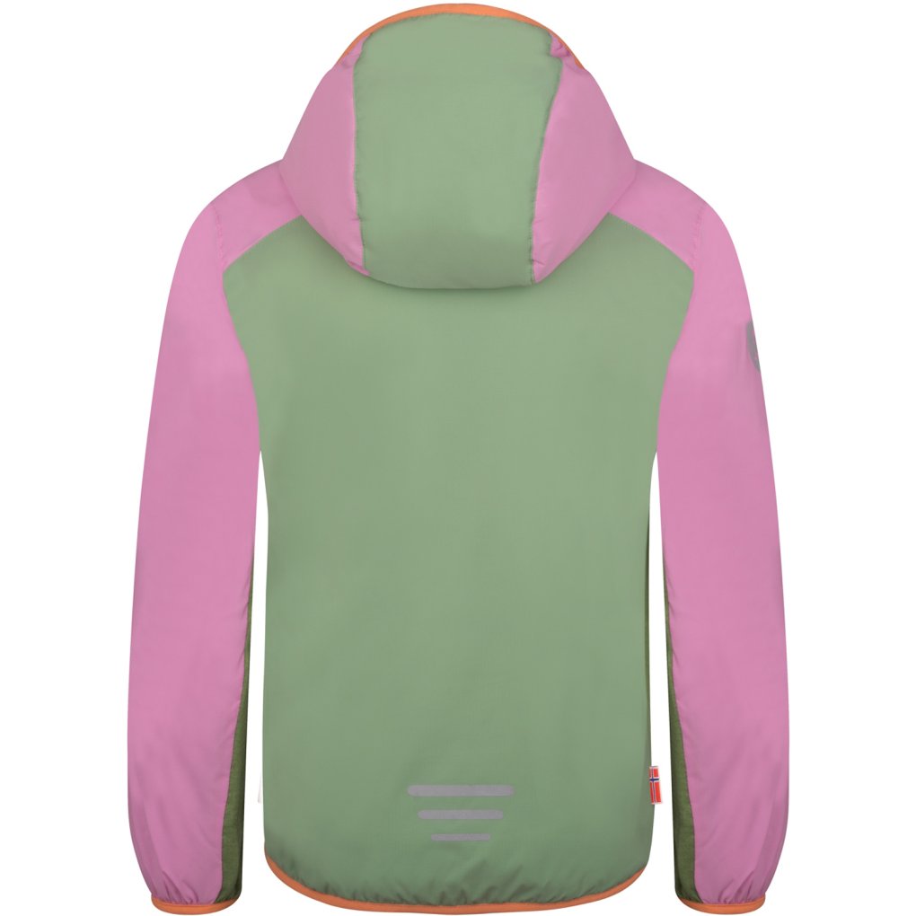 Trollkids Halsafjord Jacket Kids - Pistachio Green/Wild Rose/Papaya