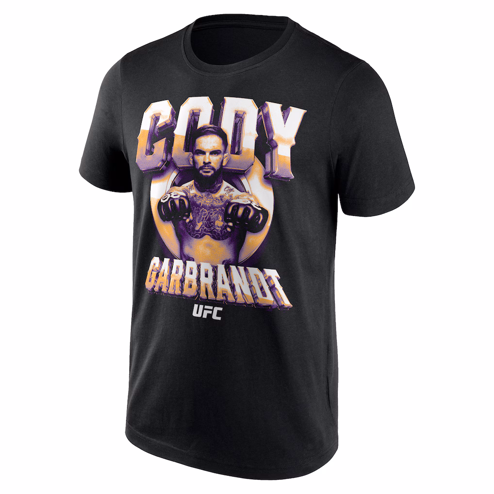 UFC Cody Garbrandt Retro Bitmap T-Shirt - Black - Mens