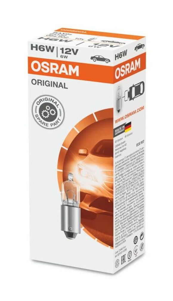 Ampoule Osram Original Line H6W 12V 6W - boîte de 10 UniverselRef : OSRM00066A / 3062580