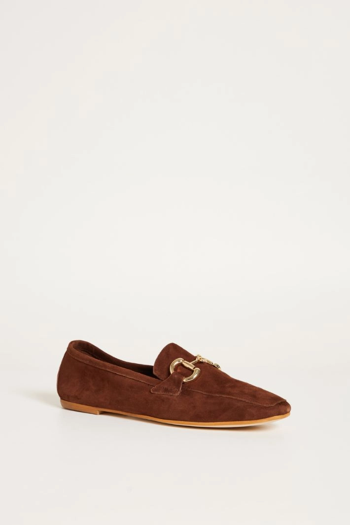 Suede loafers - BROWN