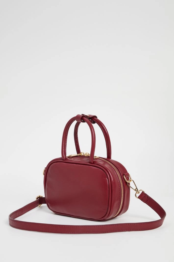 Leather handbag - BORDEAUX