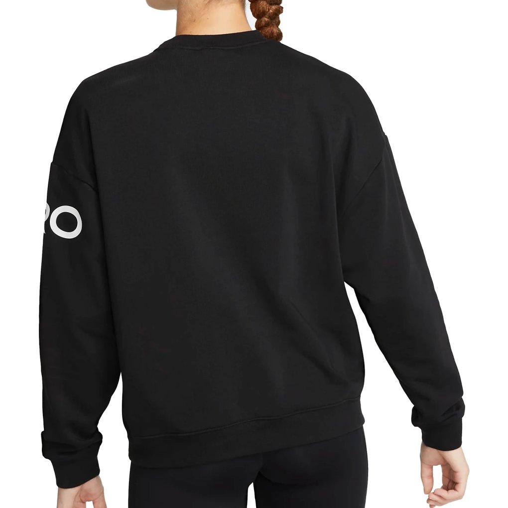 Nike Dri-FIT Get Fit French-Terry Crew Neck Women - black/iron grey/white DX0074-010