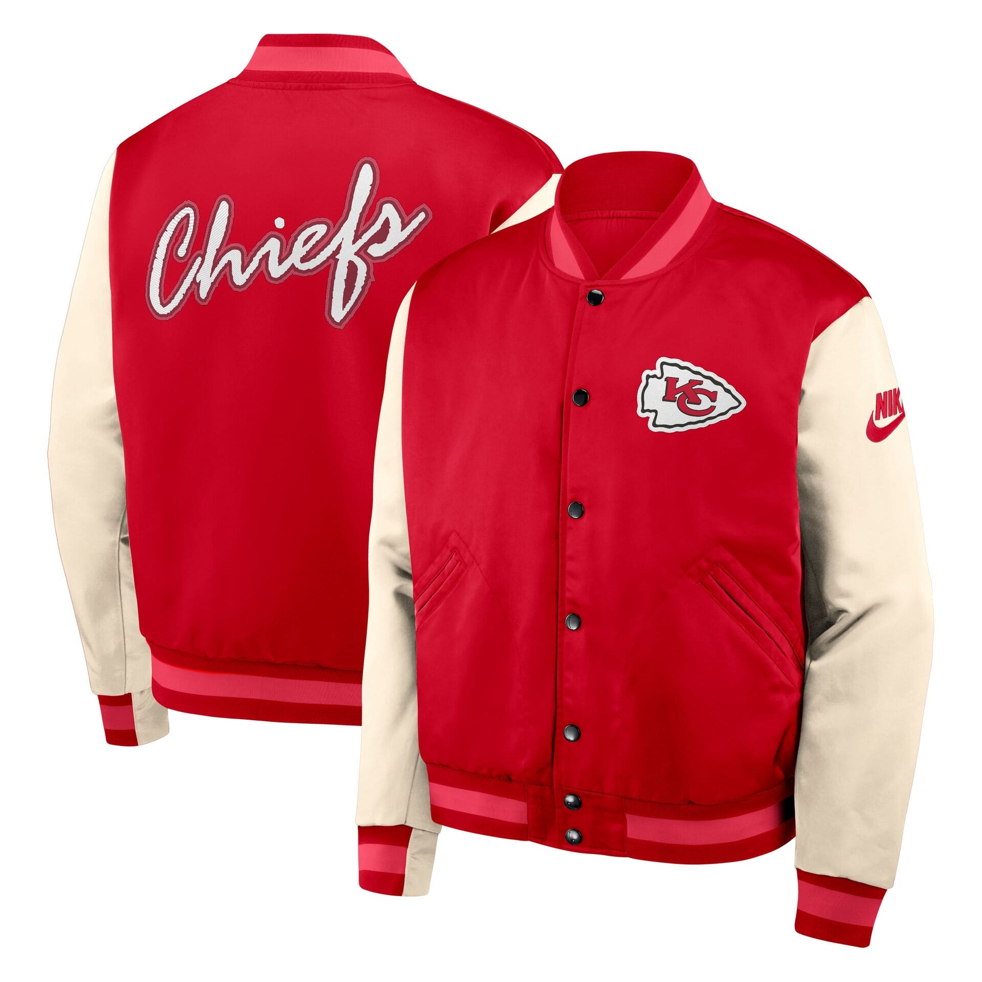 Kansas City Chiefs Rewind Legacy Bomber Jacket Red/Cream