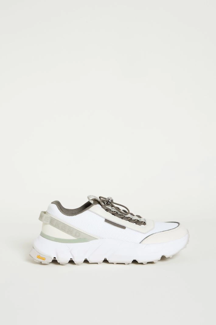Technical mesh sneakers - WHITE GREY