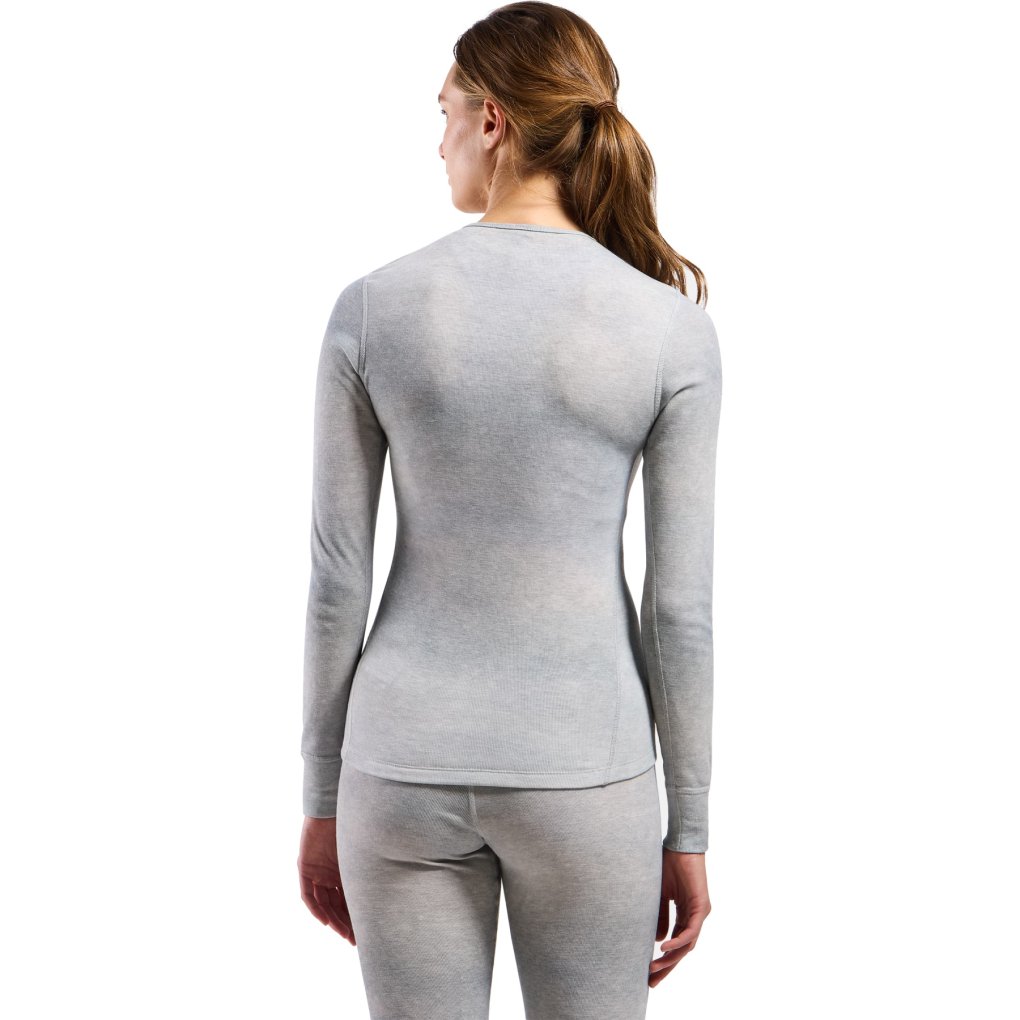 Odlo x POW Collective Voices Active Warm Print Base Layer Top Women - odlo silver grey