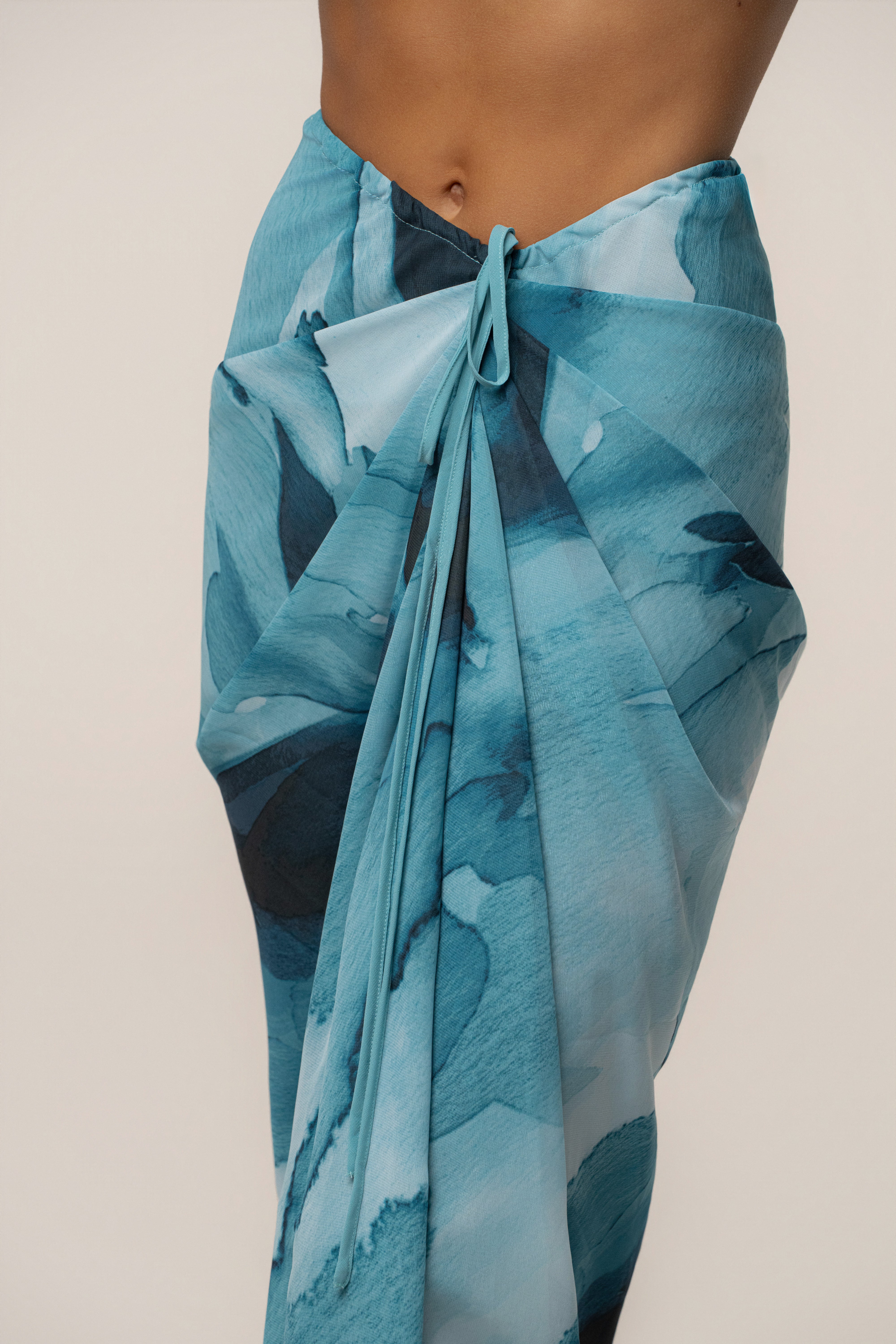 Blue Abstract Noelia Printed Skirt