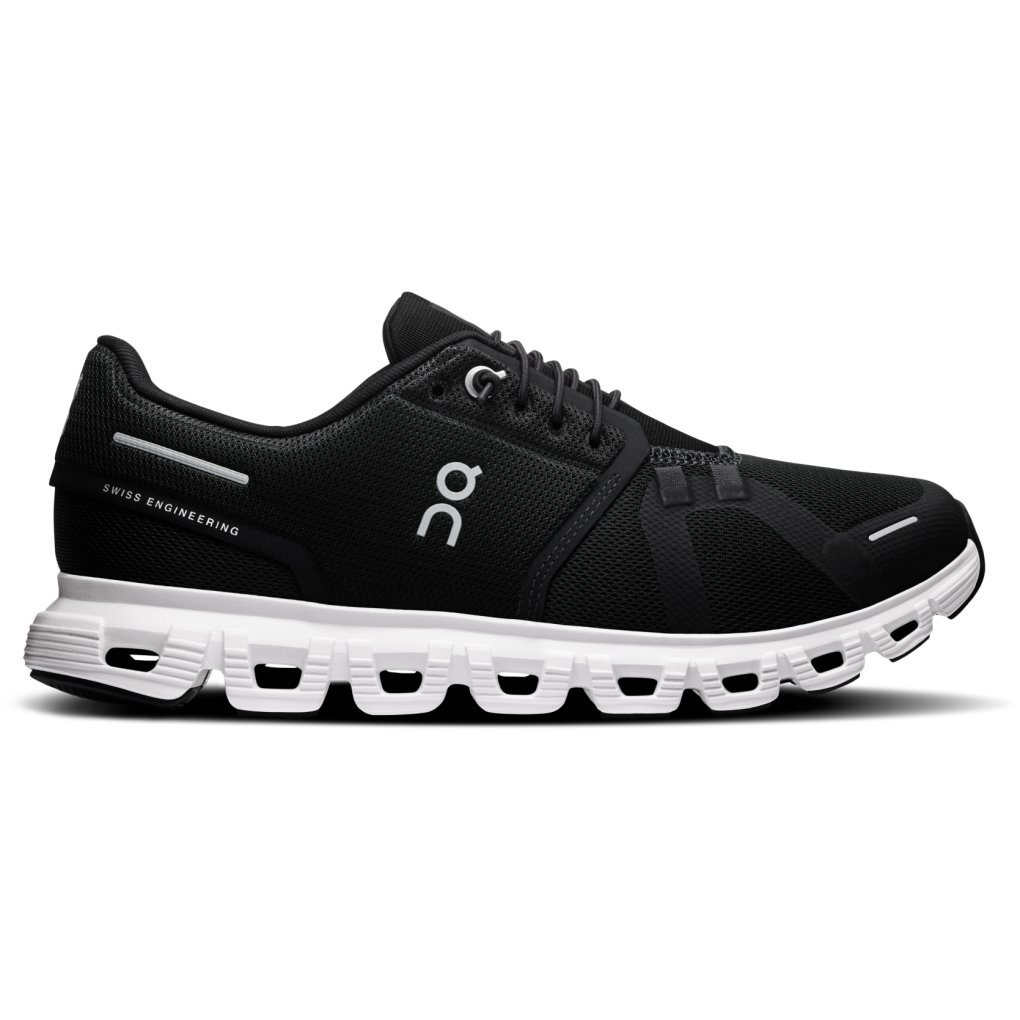On Cloud 6 Shoes Women - Wide - Black | White