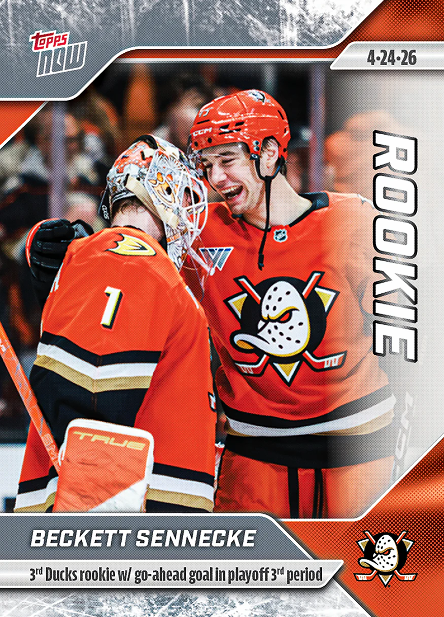 Beckett Sennecke - 2025-26 NHL Topps NOW® - Sticker # 158 Pack - PR: 545