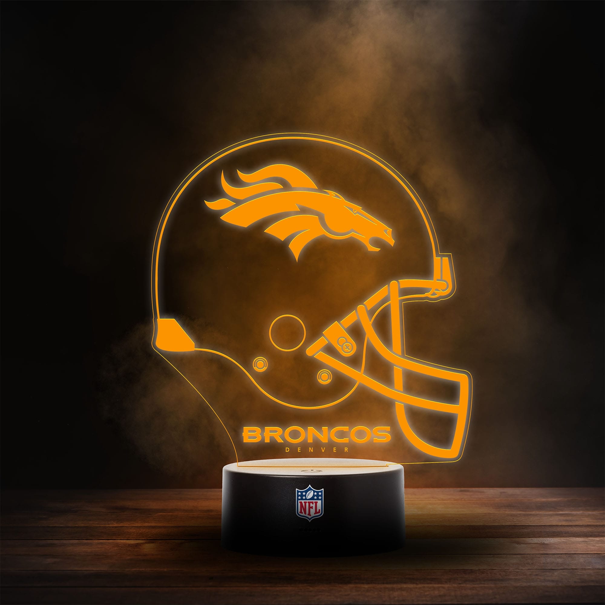 Denver Broncos NFL Helmet LED Sign