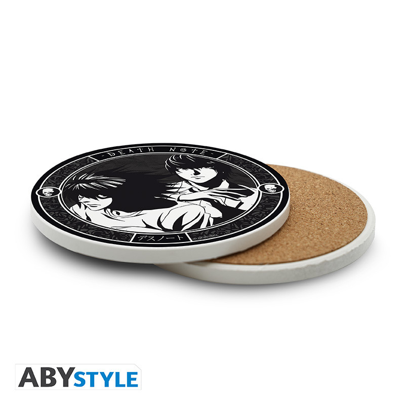 DEATH NOTE Ceramic Coasters L & Light