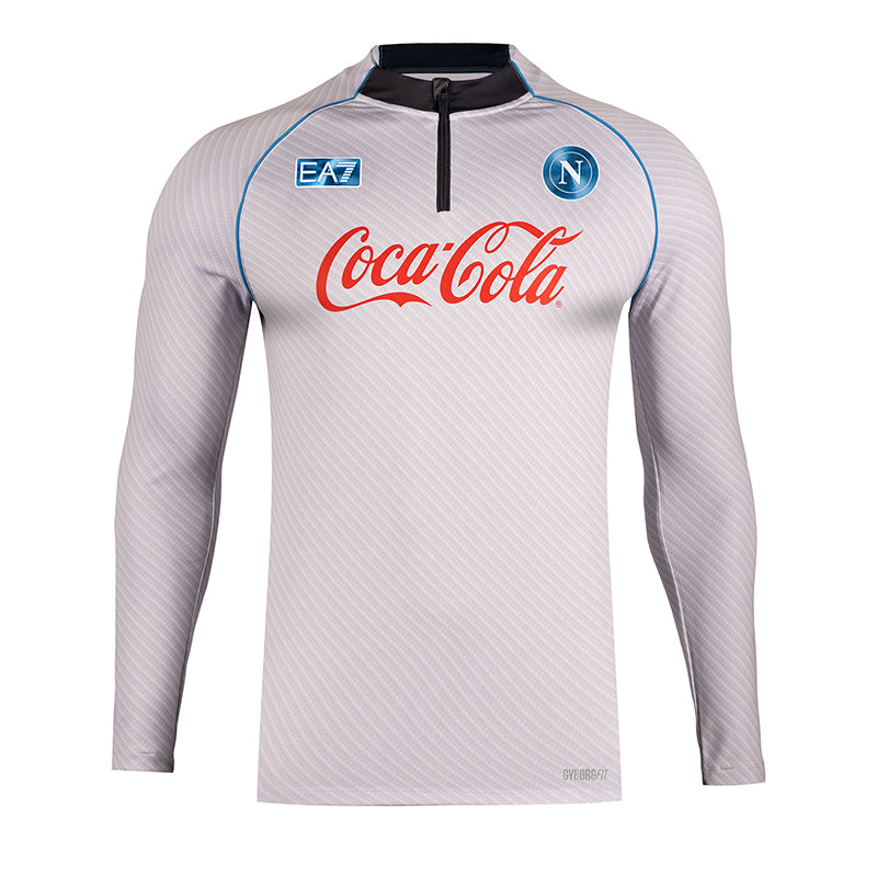 SSC Napoli White Half-Zip Training Sweatshirt 2025/2026