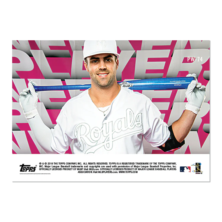 2019 Kansas City Royals TOPPS NOW® Players Weekend 6-Card Team Set + Relic Card - Print Run: 84