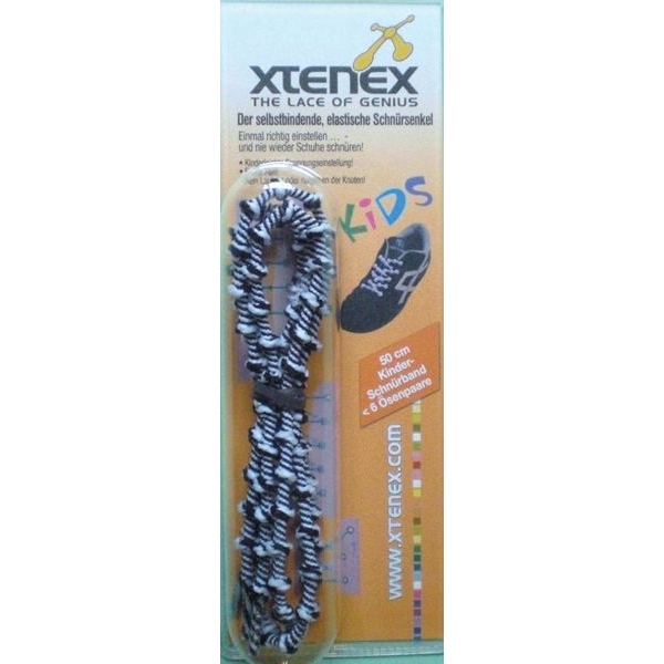 Xtenex Kids Laces - 50cm - black/white