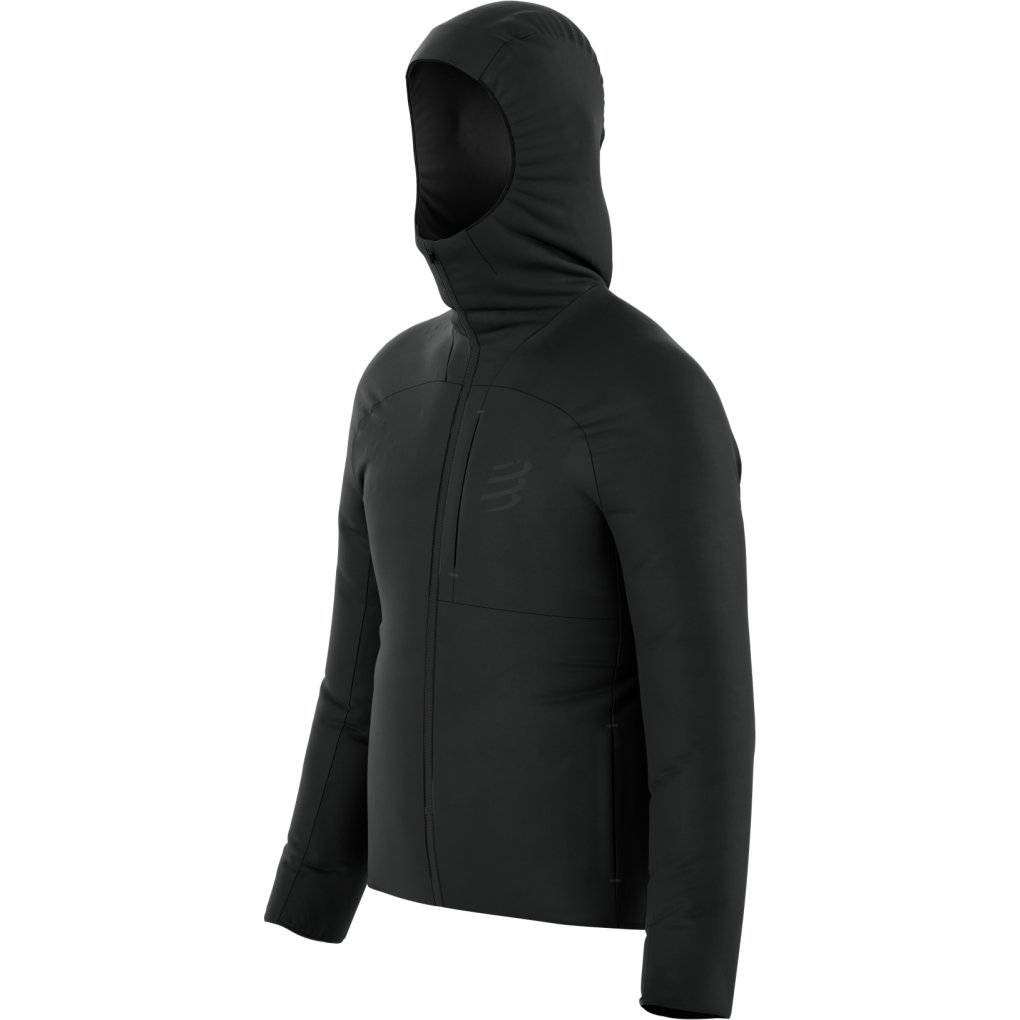 Compressport Into the Wool Jacket Men - black/reflective black
