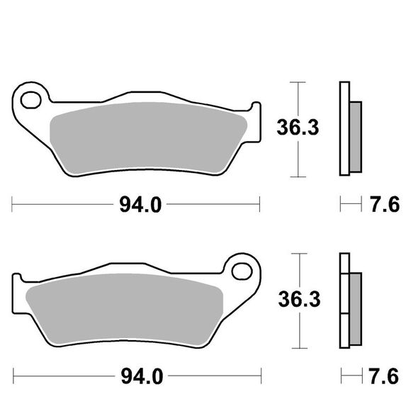 SBS 671LS Sinter Sintered Metal rear brake padsRef: 671LS / 671040