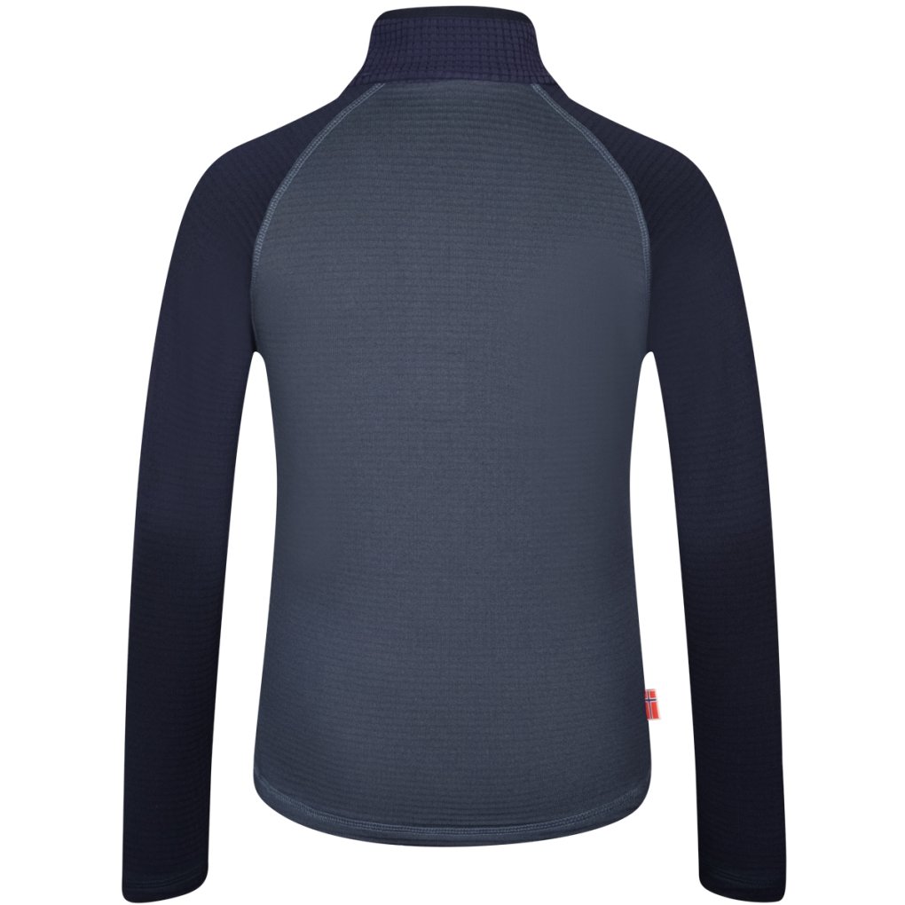 Trollkids Rauland Half Zip Long Sleeve Shirt Kids - Electric Blue/Navy