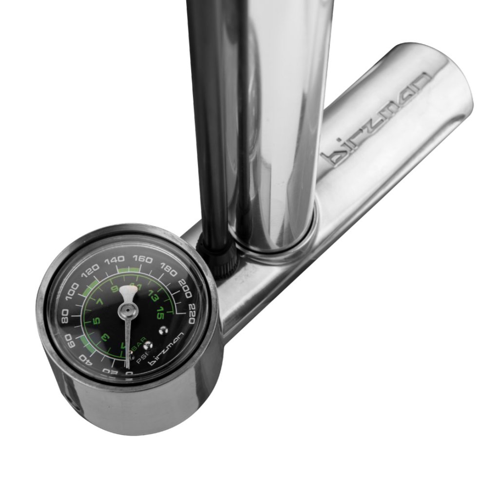Birzman Tiny Tanker Helix Floor Pump - silver
