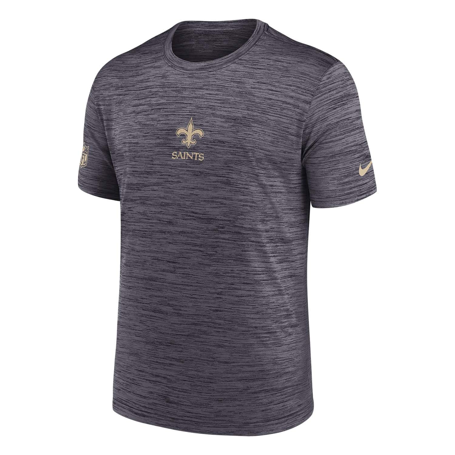 New Orleans Saints 2025 NFL Sideline Nike Velocity Performance T-Shirt Gray