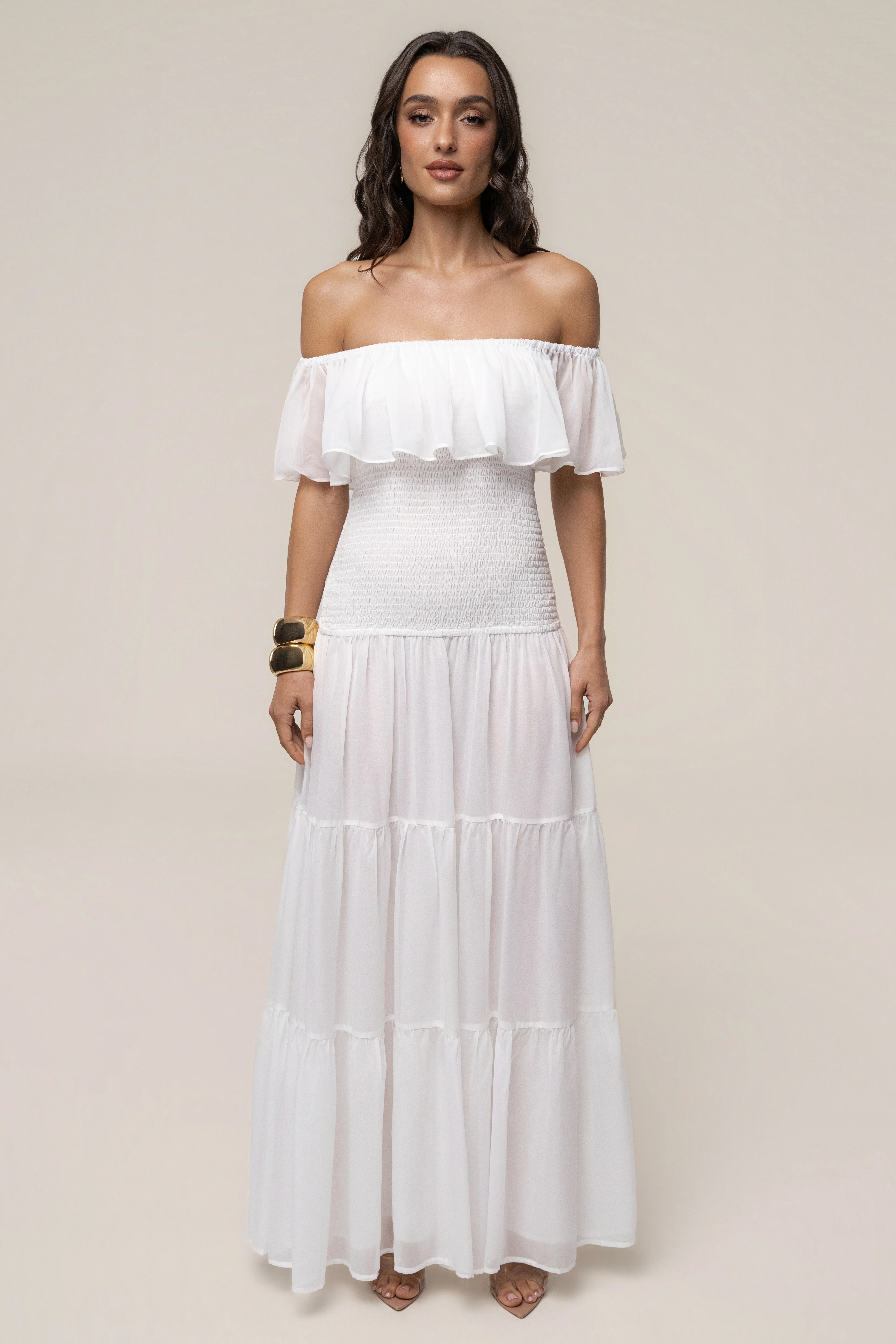 Ivory Seaside Drift Maxi Dress