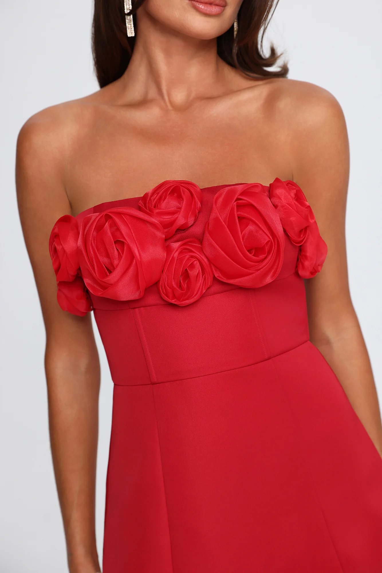 Wild Rose Affair Strapless Mini Dress