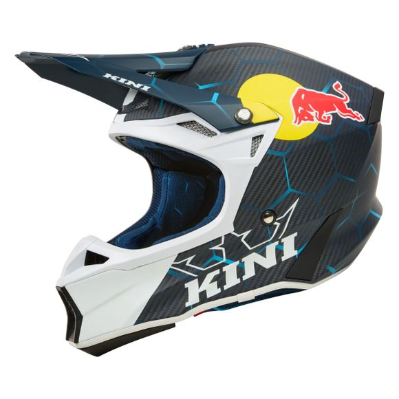 Casque cross Kini Red Bull MXC2 2.0 2025 - Blanc / BleuRef : KRB0136