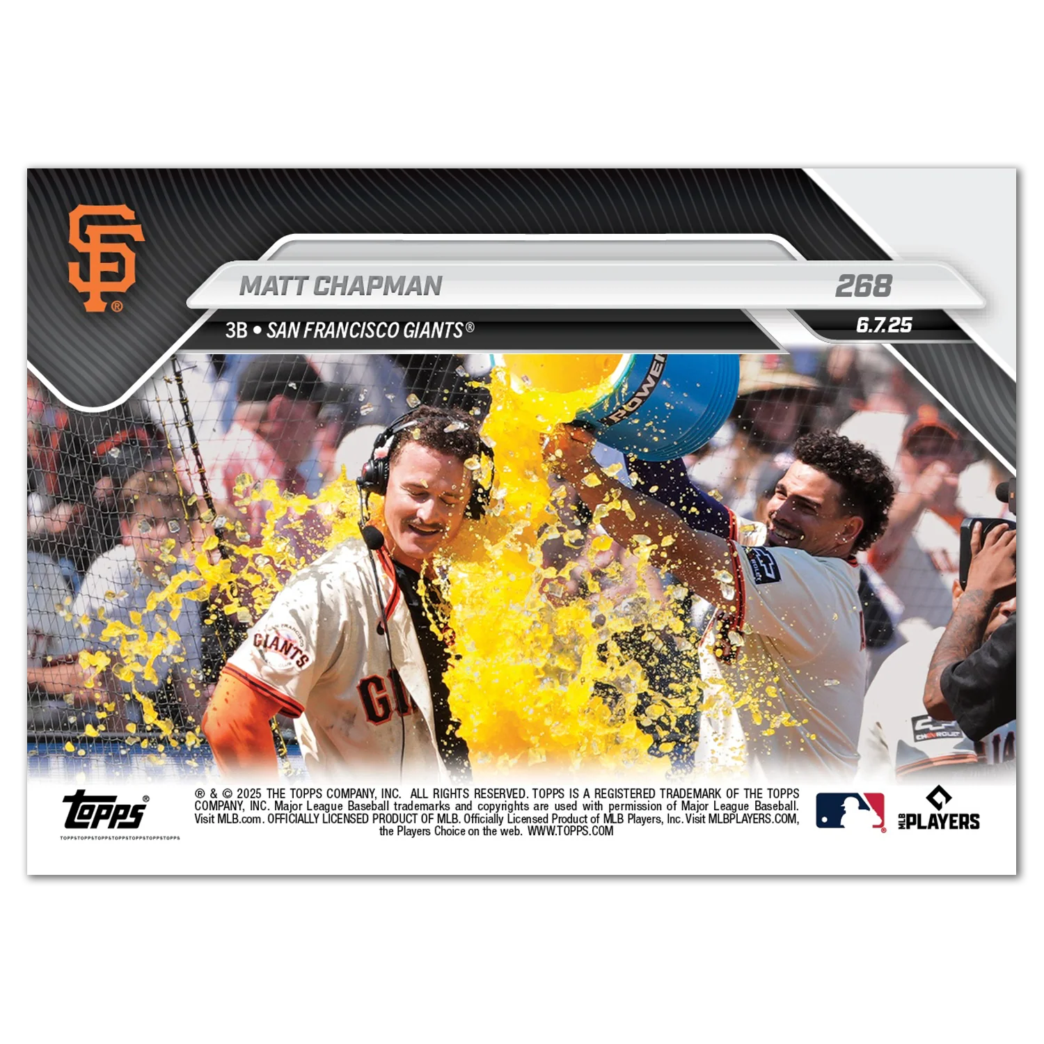 Matt Chapman - 2025 MLB Topps NOW® - Card 268